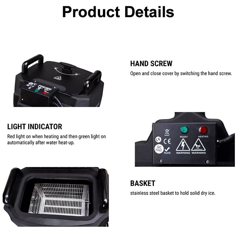 Atmosphere Equipment Low Lying Fog Smog Maker Dry Ice Making Machine for  Stage Concert Wedding Party Club