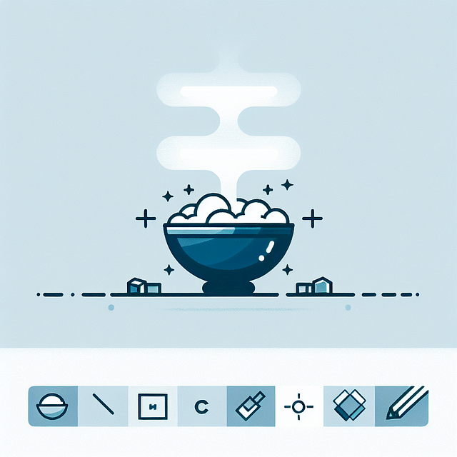 mist overflowing from a bowl with dry ice and warm water