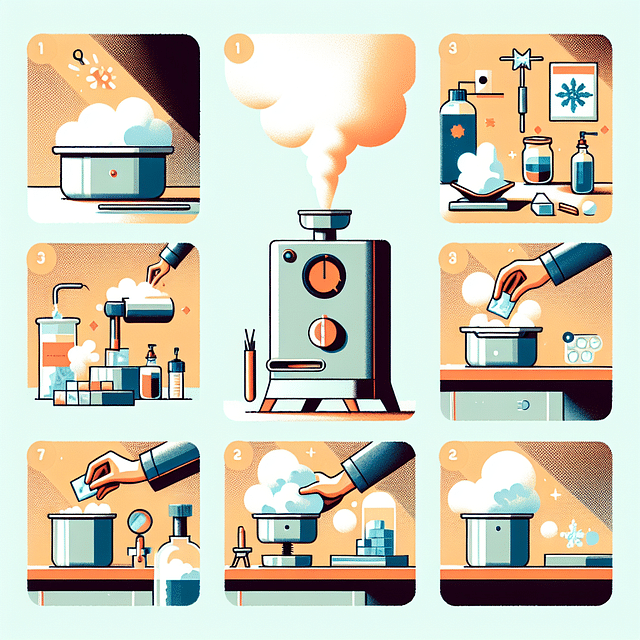 homemade dry ice fog machine in action