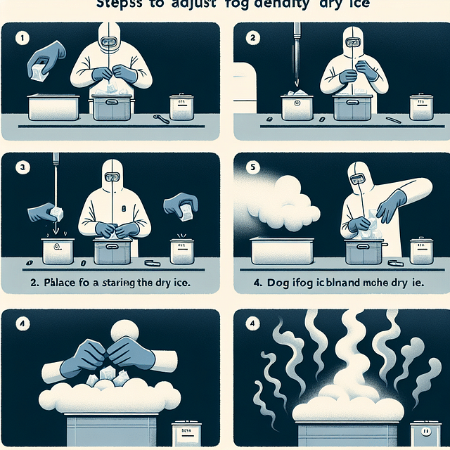 adjusting fog density with dry ice