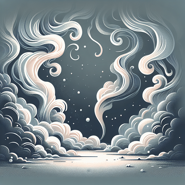 swirling mist with dry ice