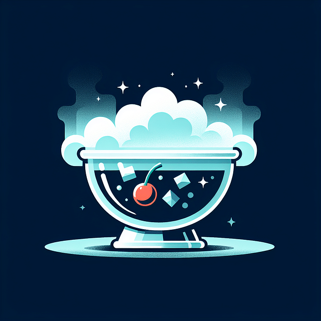 foggy punch bowl with dry ice effect