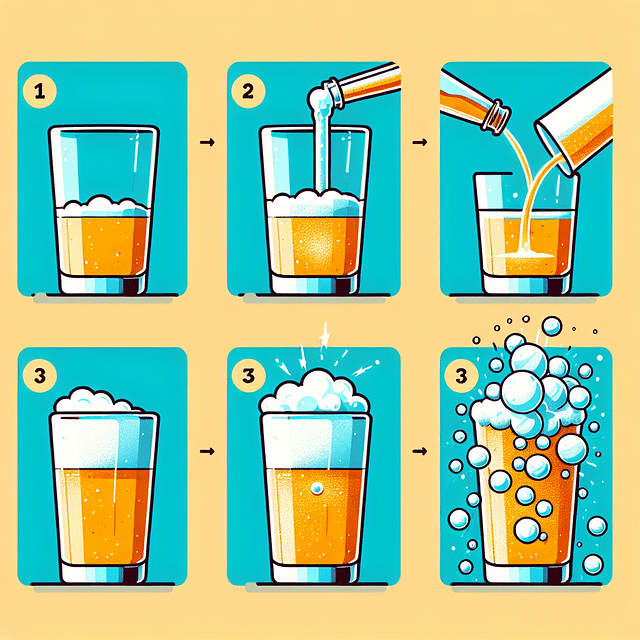 bubbles forming in beer as dry ice sublimates