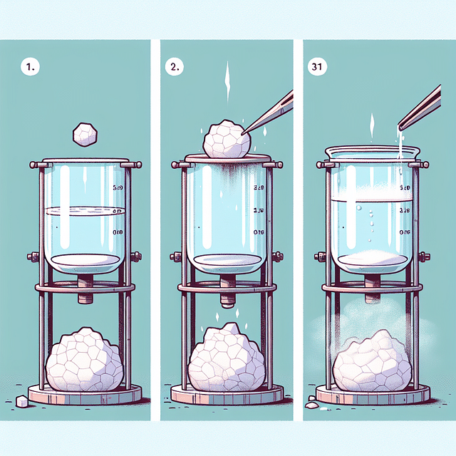 dry ice sublimating in a fermentation vessel over time