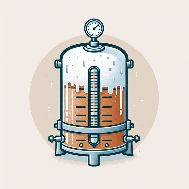 chilled beer in a pressure-rated fermenter