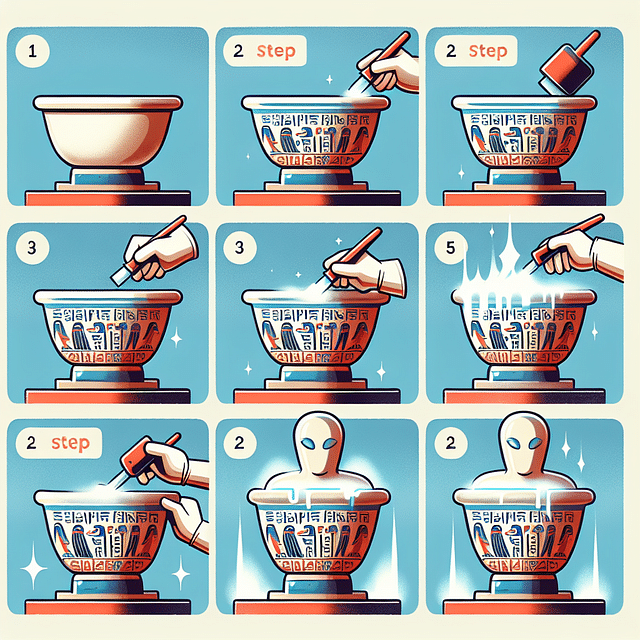 restored ancient artifact after dry ice cleaning