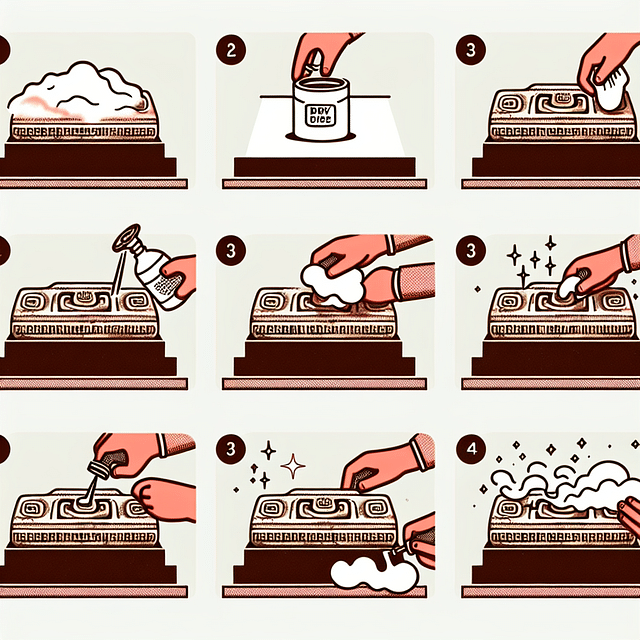 gentle motion of dry ice cleaning on an ancient relic