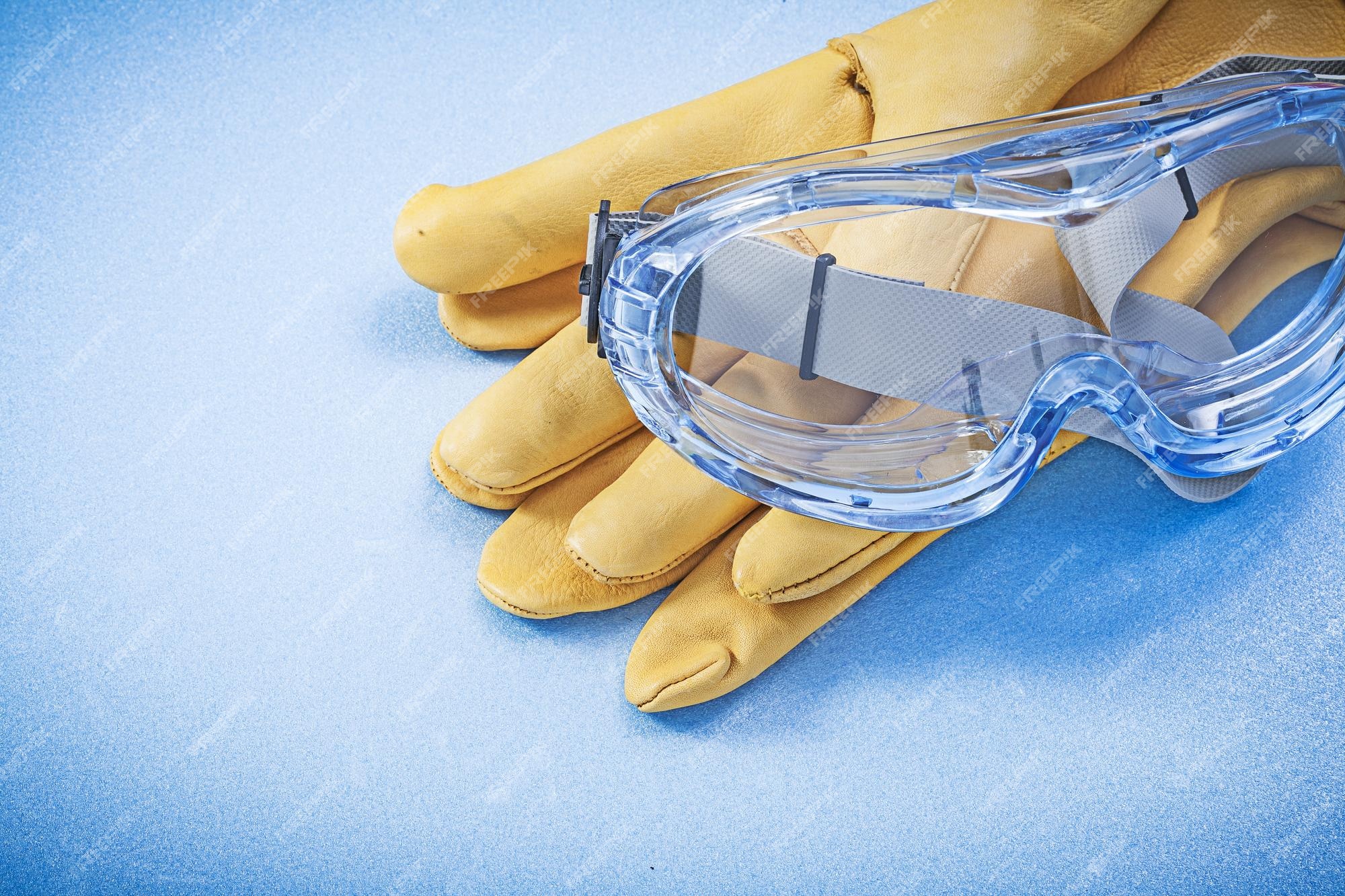 protective gloves and goggles