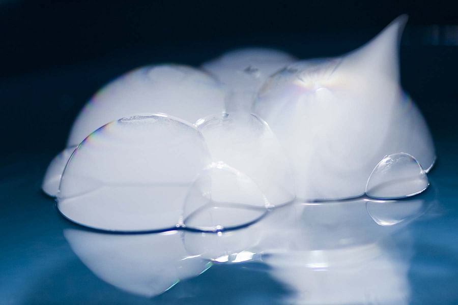 dry ice soap bubble experiment