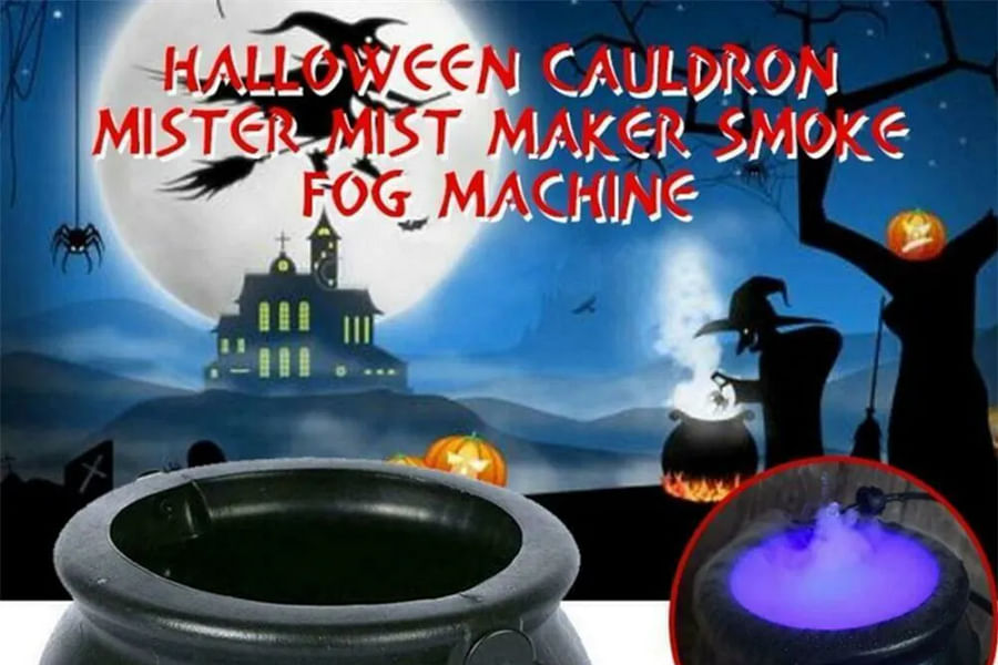 Witches cauldron dry ice effect