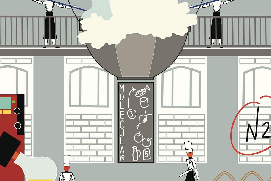 chilled fruit pearls molecular gastronomy