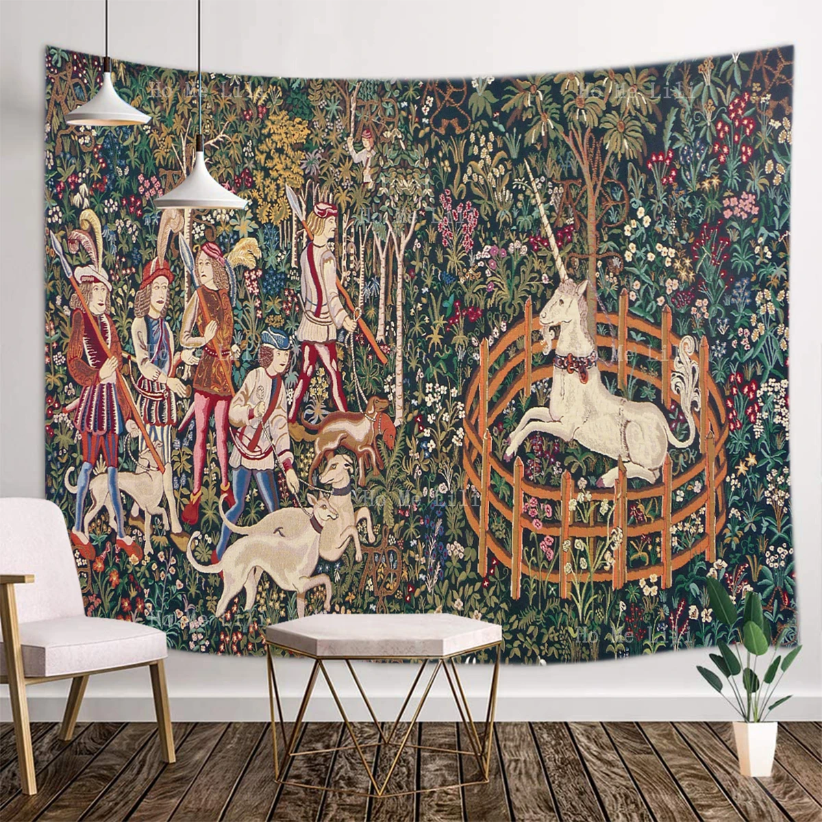 Medieval Tapestry before and after cleaning