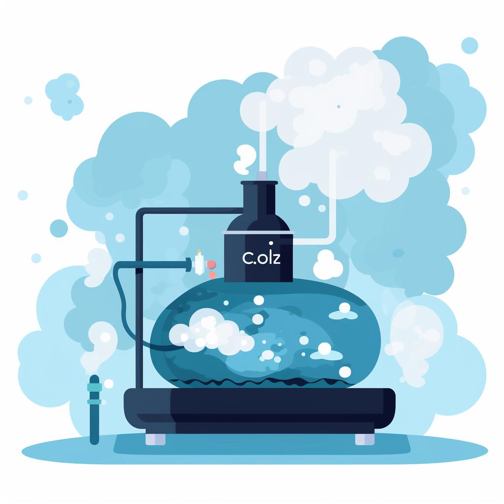 CO2 gas freezing in the mold