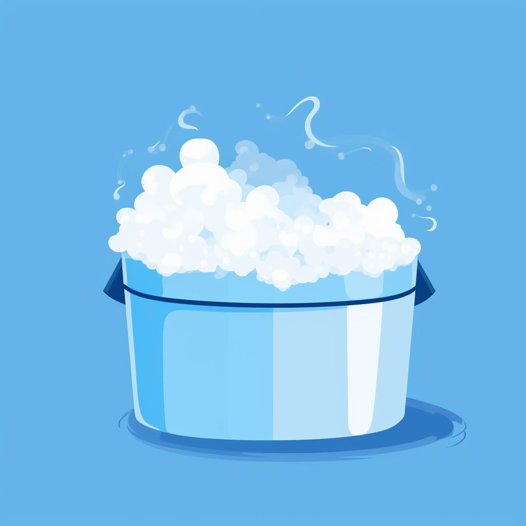 Dry ice in an insulated container