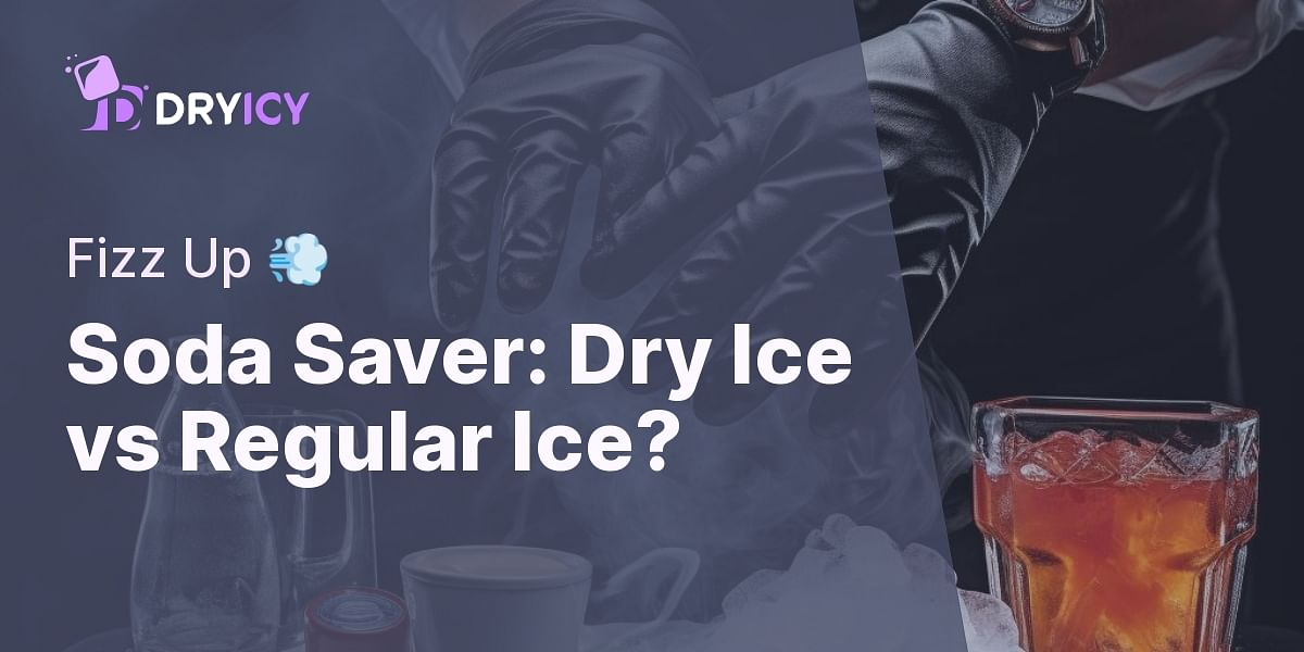 Is it safe to use dry ice instead of regular ice in soft drinks?