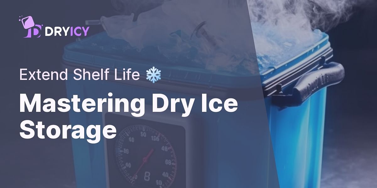 What is the optimal method for storing dry ice and what is its shelf life?
