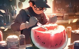 How can I carve a watermelon using dry ice?