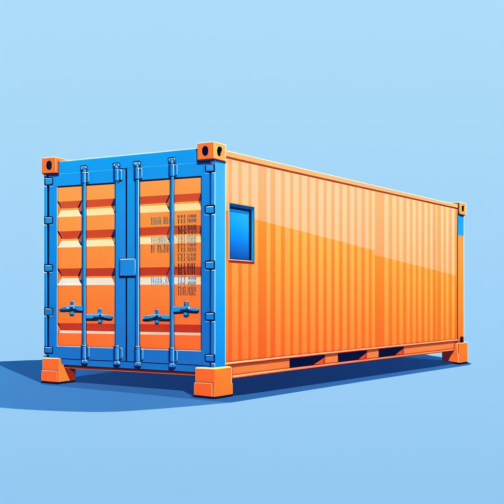 A large container placed securely on a flat surface.